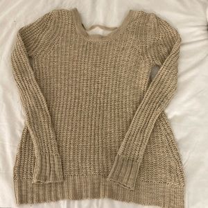 Daytrip Lace-Up Back Tunic Sweater